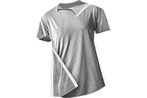 MAOPOTOUFU Post Shoulder Surgery Shirts Recovery Tear Away Short Sleeve Full Open Side Snap- Men's - Women's - Unisex Sizing