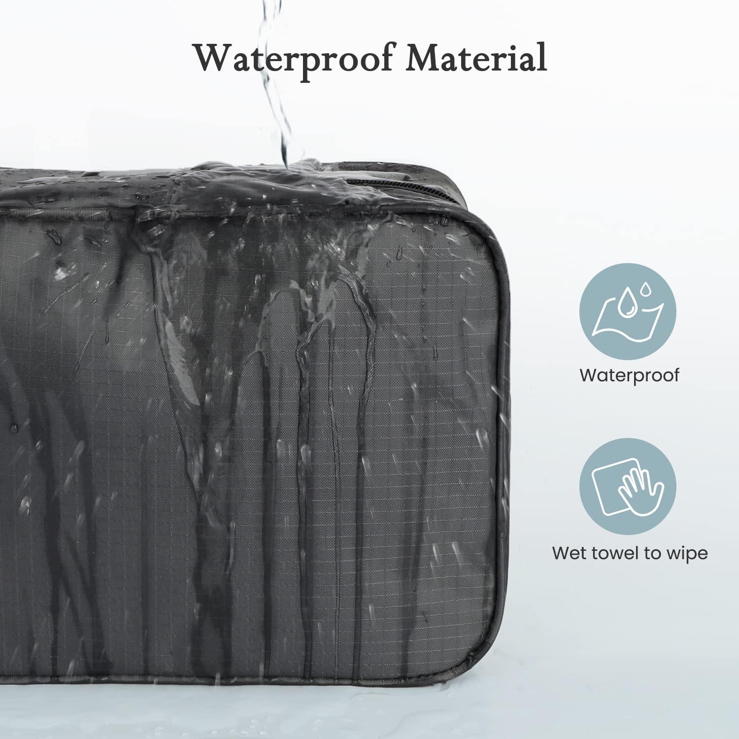 Maliton Toiletry Bag for Men & Women Travel Toiletry Bag Hanging Toiletry Bag Hygiene Organizer with 4 Compartments Waterproof Bathroom Shower Bag Large Toiletries Travel Bag(Black)