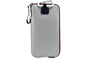 OneJoy Neoprene Cell Phone Pouch, Large Zipper Opening, Lightweight & Protective Phone Sleeves for iPhone Durable Phone Carrier Bag, Thermal Carrying Phone Pouch Inner Pocket [ Silver ]