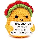 LuoHere Valentines Appreciation Gifts for Teacher Women Boss Leader Mentor- Cool Teachers Birthday Day Gifts Thank You Coworker Manager Christmas Small Handmade Crochet Taco
