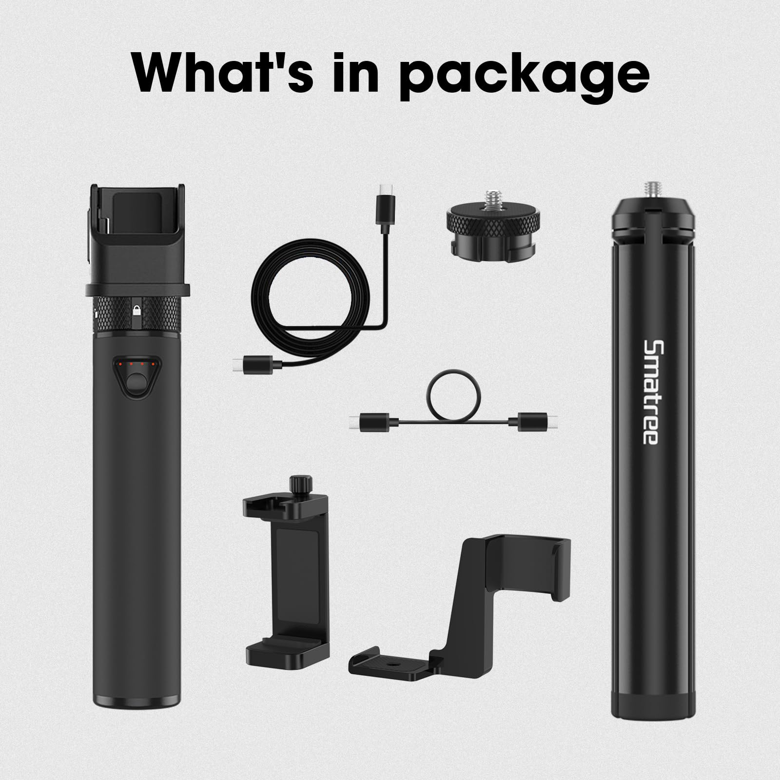 Smatree Charging Stick for DJI OSMO Pocket 2, 5000mah Power Charger Compatible with DJI Osmo Pock 2/1, Power Bank with Phone Holder Pocket Mount Set and Tripod Upgrade Version