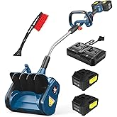 Enhulk Electric Snow Shovel, 40V | 13-Inch | Cordless Snow Blower, Battery Powered Snow Blower with Directional Plate & Adjus