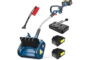 Enhulk Electric Snow Shovel, 40V | 13-Inch | Cordless Snow Blower, Battery Powered Snow Blower with Directional Plate & Adjus