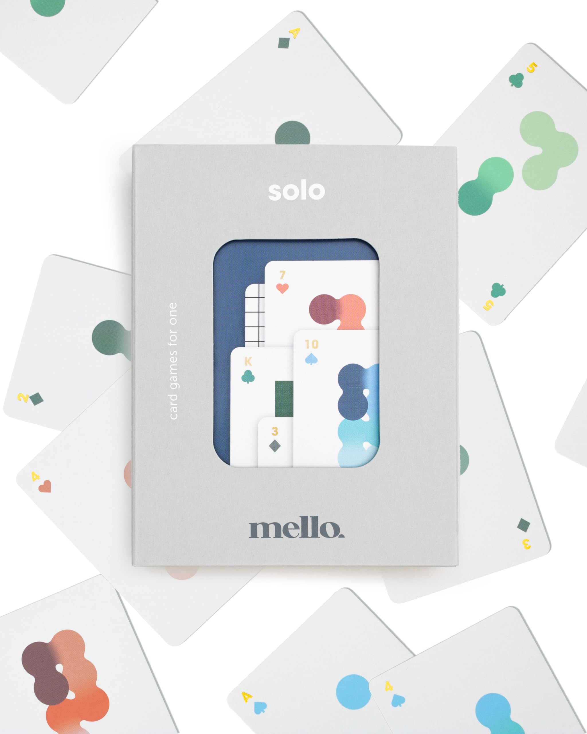 Mello - Playing Cards Solo | Pack Of Cards For Solo Card Games | Meditation Gifts & Self Care Gifts For Women | Relaxation Gift Women & Mindfulness Gift Woman | Pack Of Card Playing