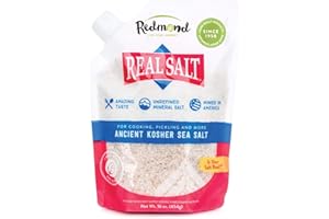 Redmond Real Sea Salt - Natural Unrefined Gluten Free Kosher, 16 Ounce Pouch (1 Pack)
