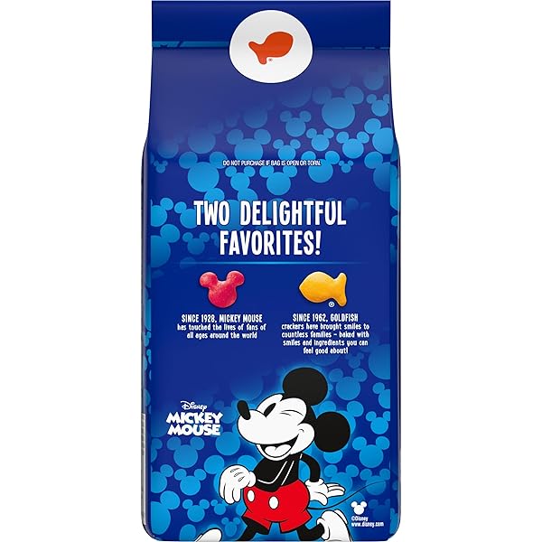 GOLDFISH DISNEY MICKEY MOUSE CHEDDAR CRACKERS, SNACK CRACKERS, 6.6 OZ BAG
