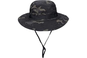IDOGEAR Wide Brim Boonie Hat Sun Hat for Men Women Fishing Hunting Outdoor Activities with Adjustable Loops Buckle