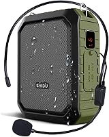 SHIDU Portable Voice Amplifier 18W with Wired Headset Mic IPX5 Bluetooth Speaker