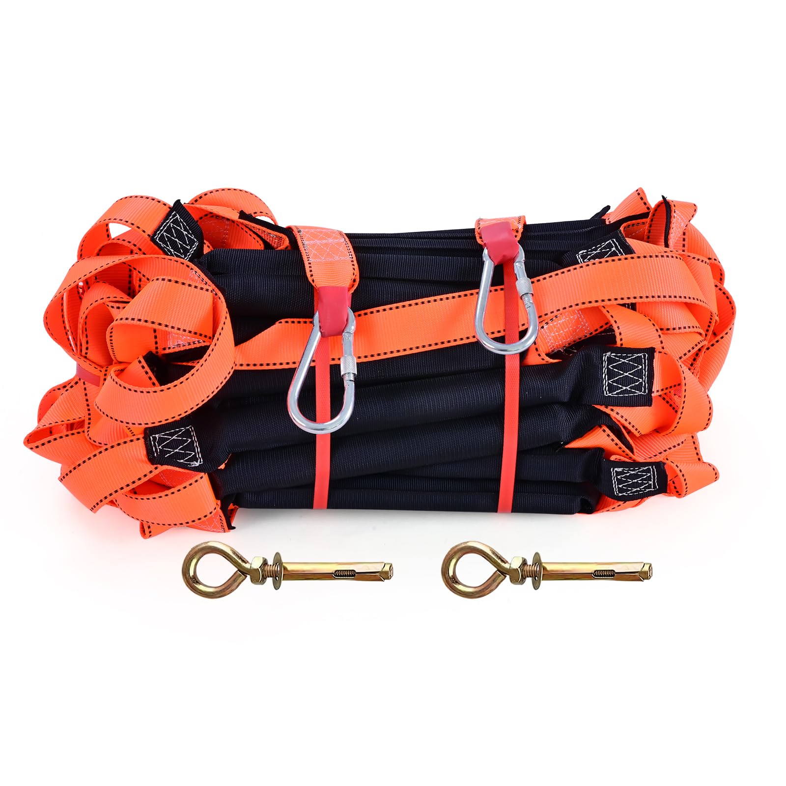 Meidansini Fire Escape Ladders, 3M Emergency Fire Ladder Training Soft Ladder, Flame Resistant Rope Ladder 2-3 Story Reusable Window Balcony Treehouse Safety Rescue Ladder