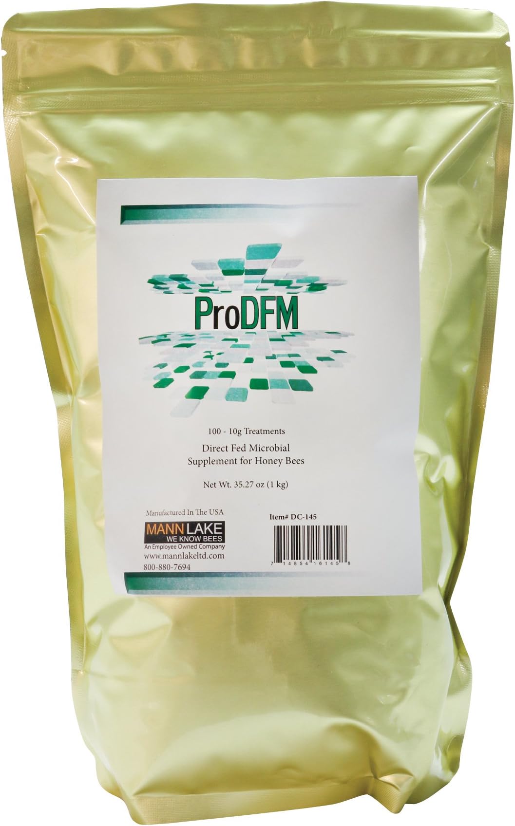 Mann LakeProDFM Probiotic Bee Supplement, Bee Health, Boost Colony Resilience for Winter, All-Natural Formula, Support Nurse Bees, 35.3 oz (100 Treatments)