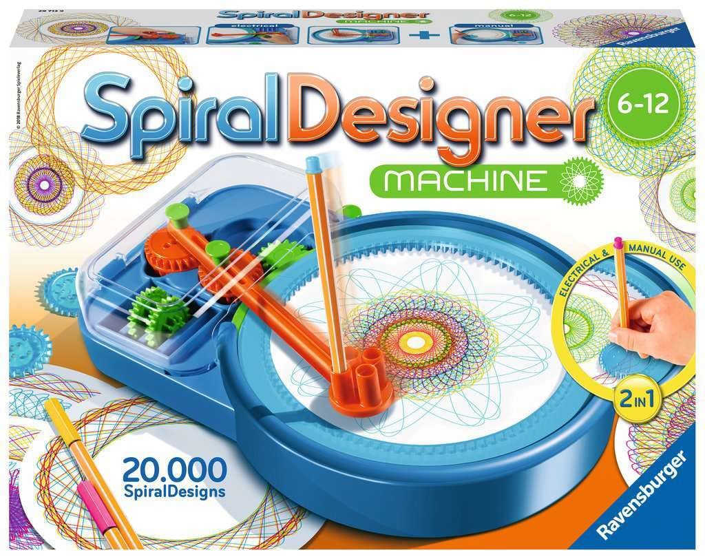 Ravensburger Spiral Designer Machine, Learn to Draw for Children Aged 6+ Creative Drawing Set for Electronic or Manual Drawing