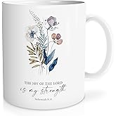 Likjad bible verses christian mug, joy of the lord is my strength Cup, Inspirational gifts, christian Decorate mug, 11 oz mug
