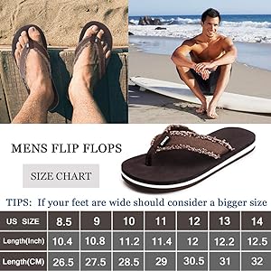 mens soft flip flops