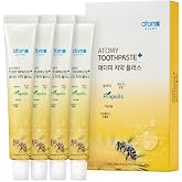 Atomy Toothpaste Plus with Propolis &amp; Green Tea Extract - Travel Size (1.76 oz) x 4 Pack - Natural Oral Care for Gum Health, Bad Breath, Plaque Removal - Clear Gel Type