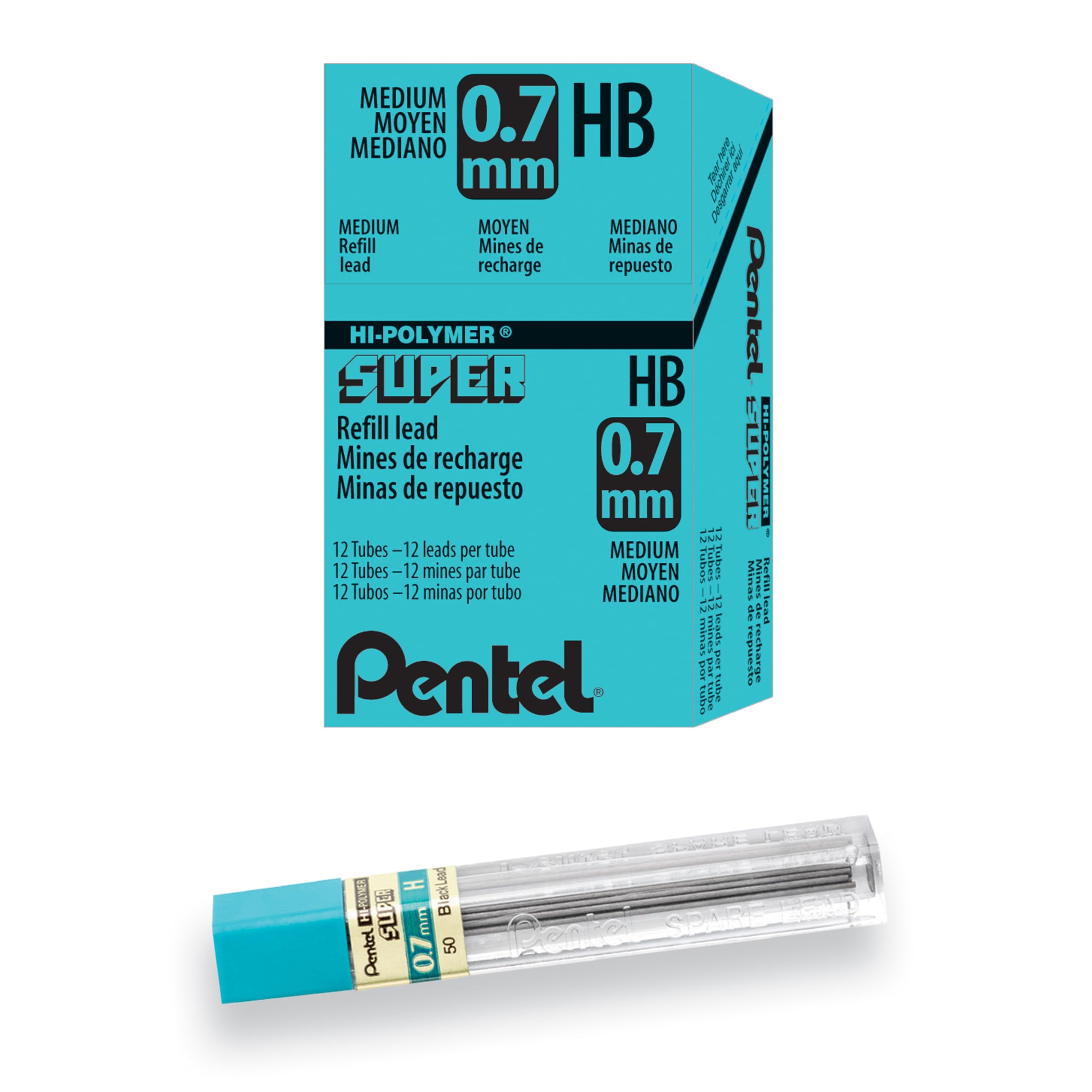 Pentel 0.7 mm H Lead Refill (Pack of 12)