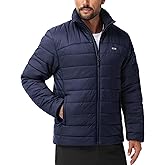 MIER Puffer Jacket for Men Lightweight Packable Winter Snow Jackets Water-resistant Warm Insulated Windproof Puffy Coats