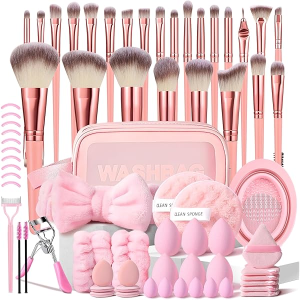 Amazon.com: Kawaii 8PCS Makeup Brush with Storage Bucket and