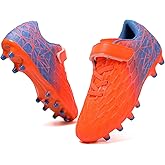 Skerxut Soccer Cleats, Kids Firm Ground Football Shoes, Boys Girls Athletic Outdoor