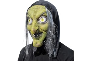 PartyHop - Old Woman Witch Mask - Halloween Scary Horror Cosplay Costume