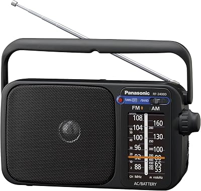 Panasonic RF-2400DEB-K Portable FM/AM Radio with Digital Tuner