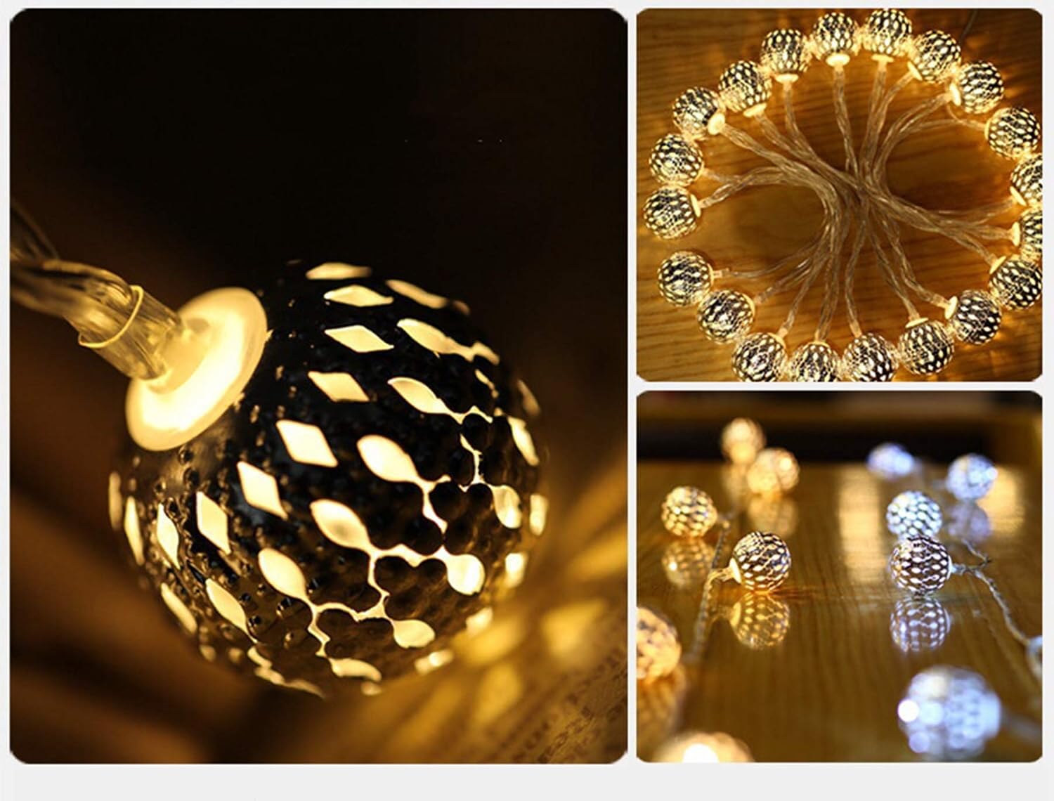 BabyIn LEDs Christmas Moroccan Fairy Lights Festival Ambiance Lighting for Bedroom Living,Wedding,Christmas,Party,Home(2 M 20 LED) - Image 4