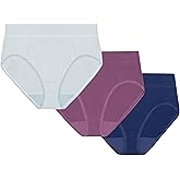 PLAYTEX womens High-cut Brief Underwear Pack, Plus-size Underwear Available, Tummy Smoothing, 3-pack