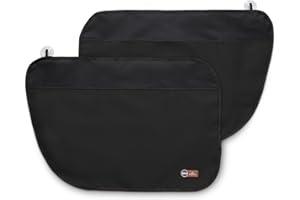 K&H Pet Products Car Door Protector for Dogs, 2 Pack Waterproof Interior Pet Car Door Protector from Dog Scratching, Stay Put Cover Design, Fits Most Vehicles, Washable - 27 x 19in Black