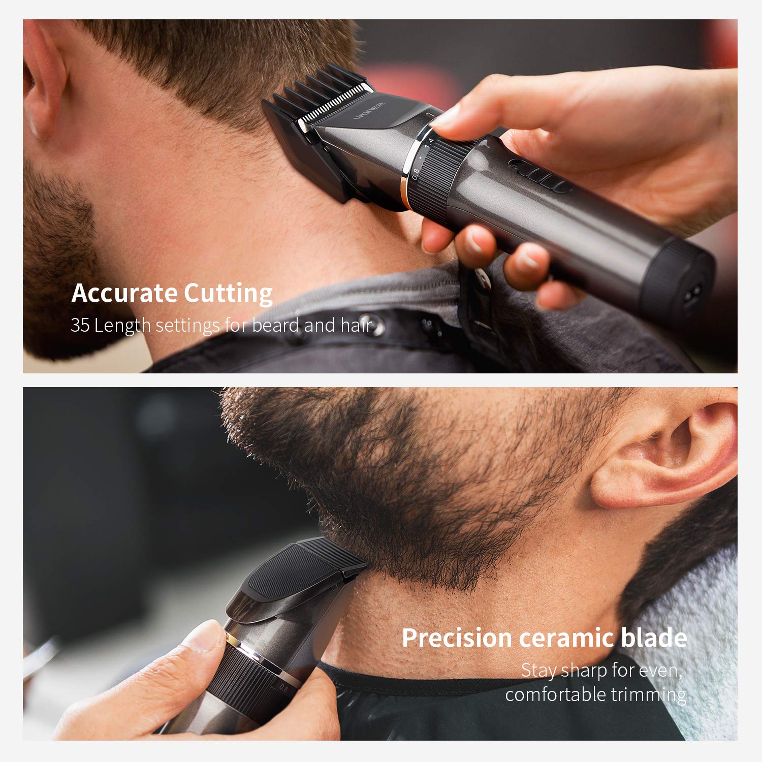 Woner Hair Clippers Set For Men Cordless With Storage Case