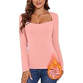 Soneven Thermal Shirts for Women Base Layer Ultra Soft Fleece Lined Underwear for Winter Cold Weather