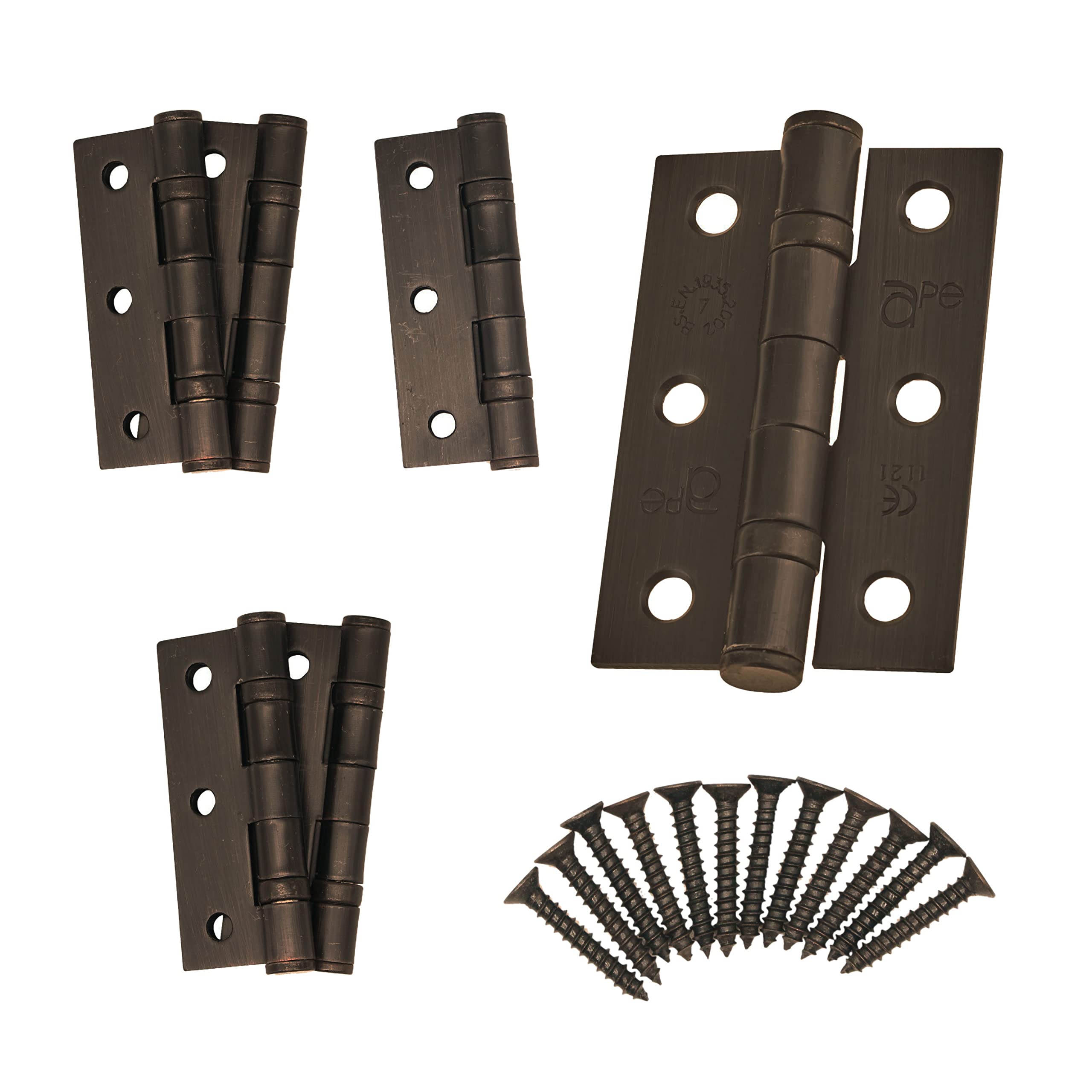 Door Hinge 3" / 76mm Dark Bronze Ball Bearing Washer CE Grade 7 for Fire Door 3 Pair