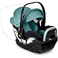 Britax Willow S Infant Car Seat with Alpine Base, ClickTight Technology, Rear Facing Car Seat with RightSize System, Jade Onyx