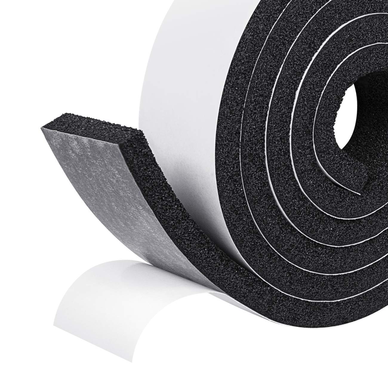 fowong Open Cell Foam Insulation, 50mm(Width) X 12mm(Thick) X 2M(Length) Weather Stripping Window Insulation Air Conditioner Seal Low Density Foam Tape Shock-Absorbing โ image 1