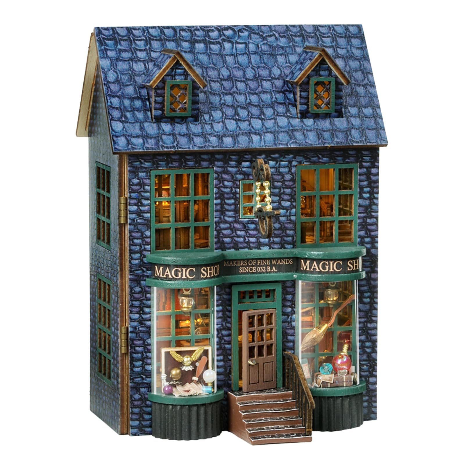 Photo 1 of DIY Miniature House Kit, CUTEROOM Wooden Dollhouse Kit Mini House Making Kit with Furnitures, DIY Dollhouse Kit Birthday Gift (Magic Store)