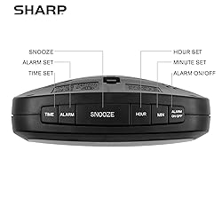 Sharp Digital Clock with Alarm and Dual USB