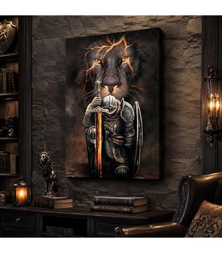 Amazon.com: Posterazzi Samson and the Lion Poster Print by Leon