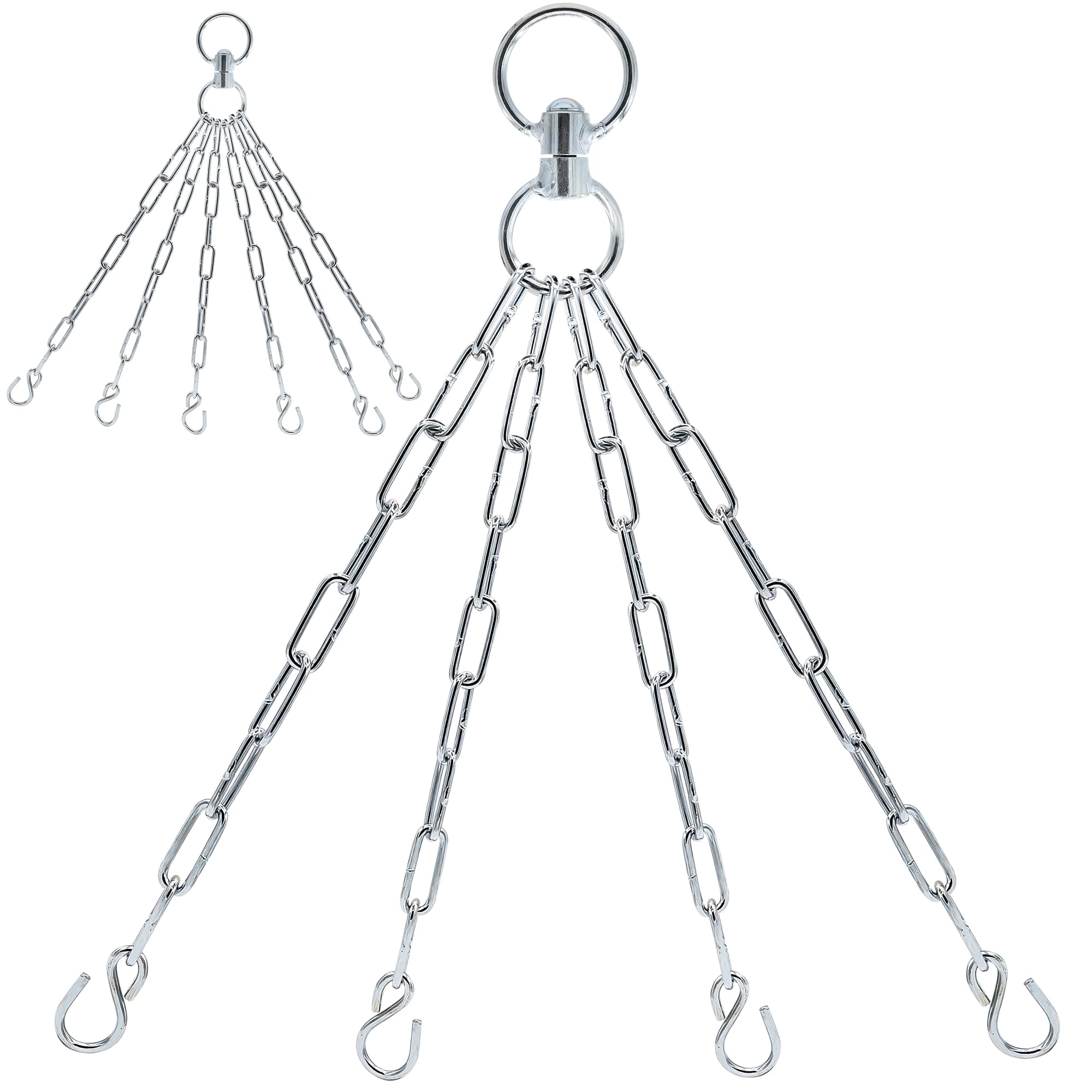 TrySalar Boxing Bag Hanging Chains 4 Hook Punch Bag Hanger Panel Heavy Duty 360 Degree Rotation Swivel Wall Mount MMA Training Hanger Home Stand Set