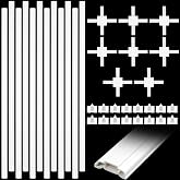 12 Pcs 24 Inch Plastic Window Grille Inserts, Window Grid Kit, White | Window Grids for Existing Windows, Include Grid Connectors and Fasteners for for Installing Decorative Grilles Layouts Home