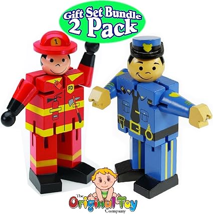 wooden fireman figures