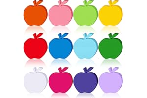 Kisston 360 Pcs Apple Cutouts Paper 3.9 Inch Assorted Color Die Cuts Paper for DIY Kids Paper Craft Projects Back to School Class Bulletin Board Decor