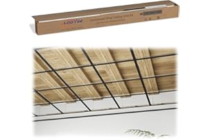 LooYee Drop Ceiling Grid System，Complete Set Black Galvanized Steel Grid Kit Rust & Fire Resistance Easy Installation for Bas