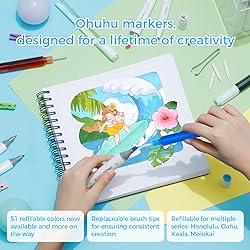 Ohuhu Refillable 320 Colors Alcohol Markers Brush