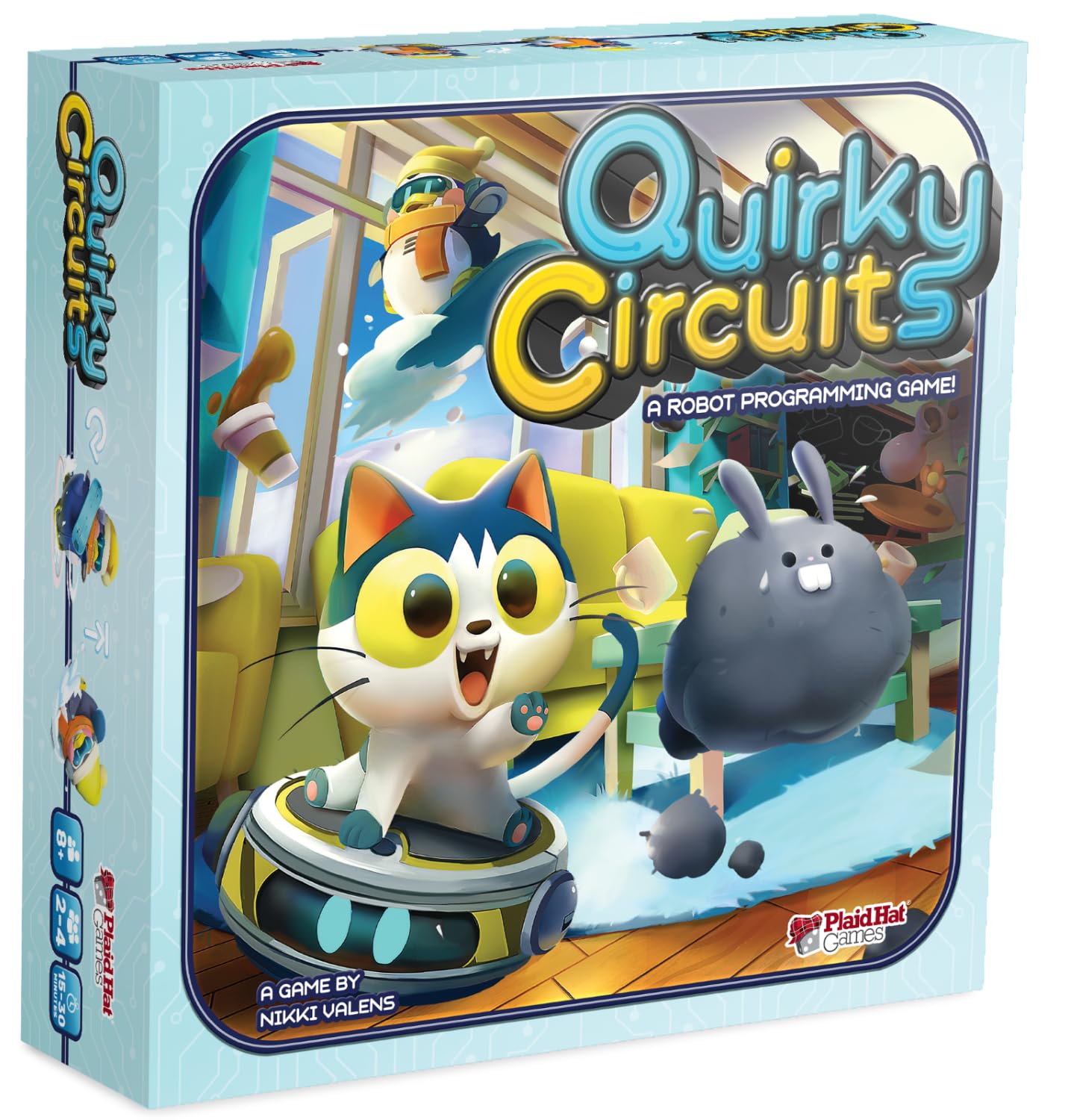 Plaid Hat Games - Quirky Circuits Penny and Gizmo's Snow Day Board Game - Ages 7+ - 2 to 4 Players - English