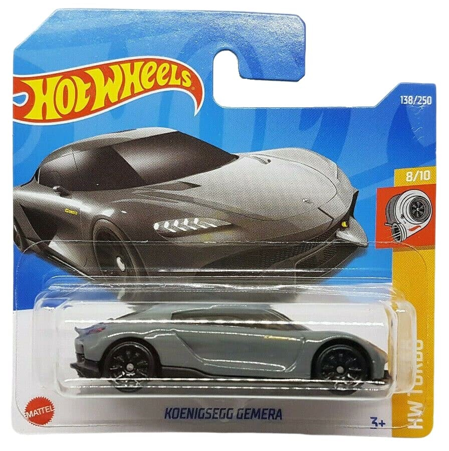 Hot Wheels - Koenigsegg Gemera - HW Tubo 8/10 - HCT01 - Short Card - Sports Car - Grey - Mattel 2022