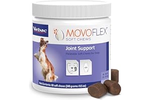 MOVOFLEX Soft Chews Hip and Joint Support Supplement for Dogs for Medium Dogs - 60 Count By Virbac