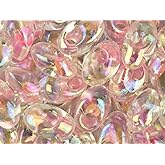 Miyuki Long Magatama Seed Beads 4x7mm - Pink Lined Crystal AB (8.5 Grams)