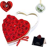 Luxury Preserved Roses – Forever Real Roses Flowers for Delivery in a White Box, Preserved Flowers Birthday Gifts for Women Mom Wife, Ideal for Anniversary (Red 27 Roses, 27 Roses)
