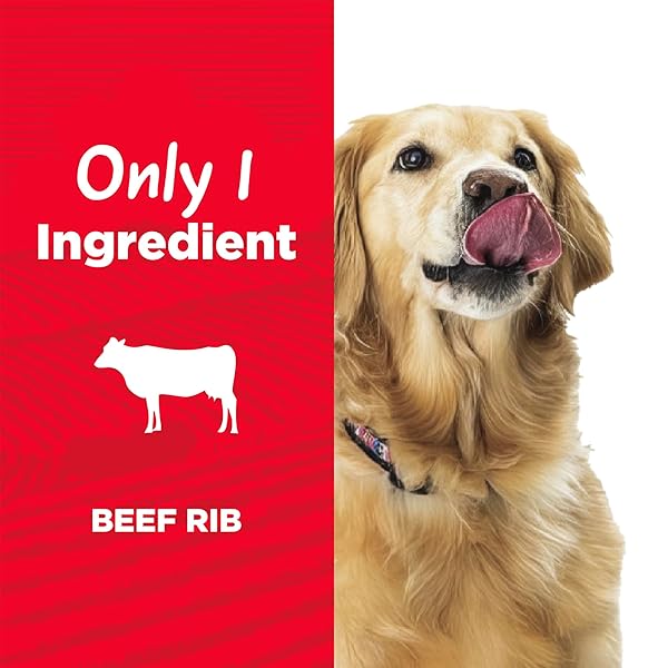 COUNTRY KITCHEN BEEF RIB BONES DOG TREATS, 100% NATURAL, 3 COUNT