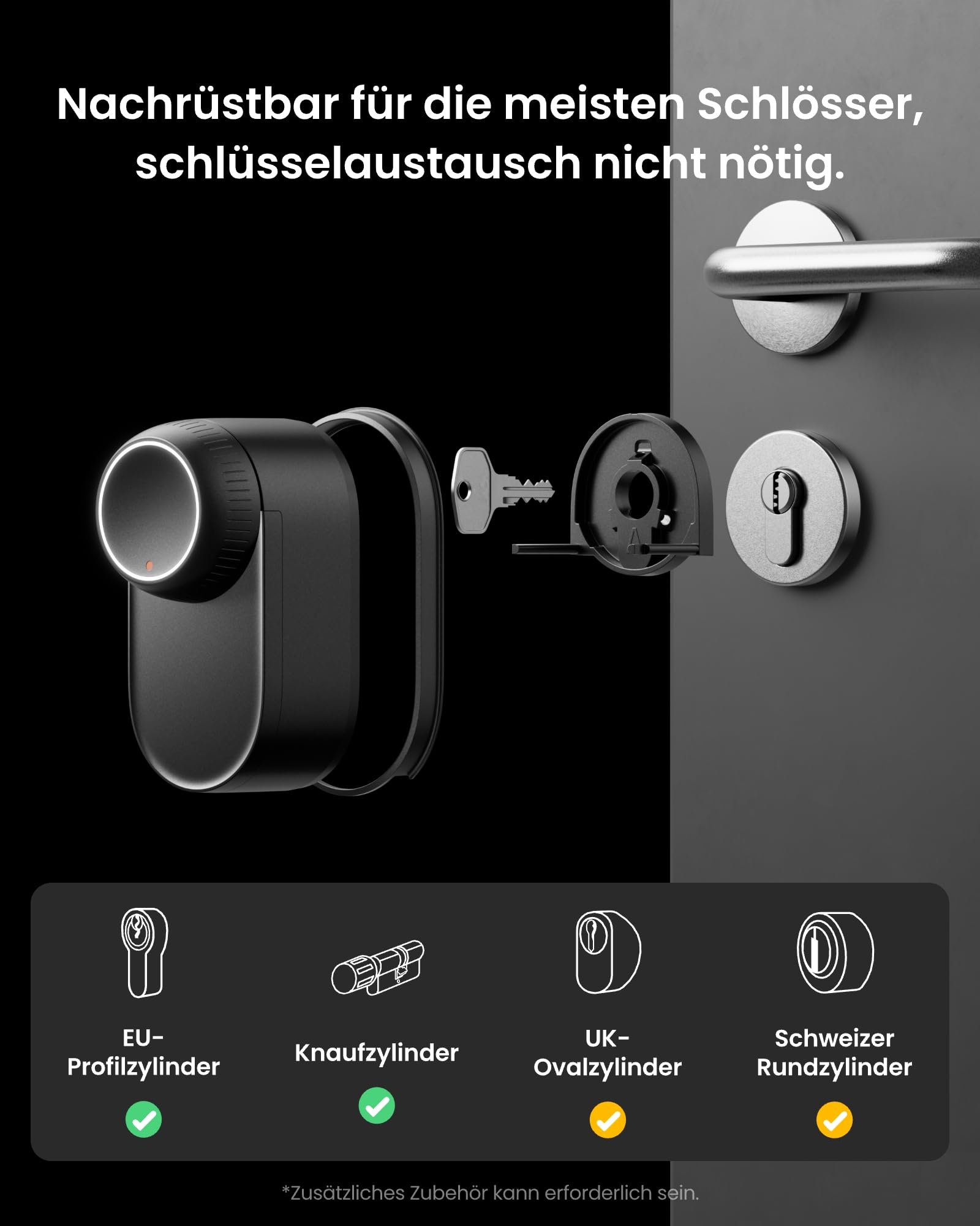 SwitchBot WLAN Smart Lock Ultra mit Keypad Vision, 3D-Gesichts-/Fingerabdruckerkennung, Elektronisches Türschloss mit Aufladbarem Akku, Öffnen per Gesicht, Fingerprint, Code, Alexa, unterstützt Matter 7