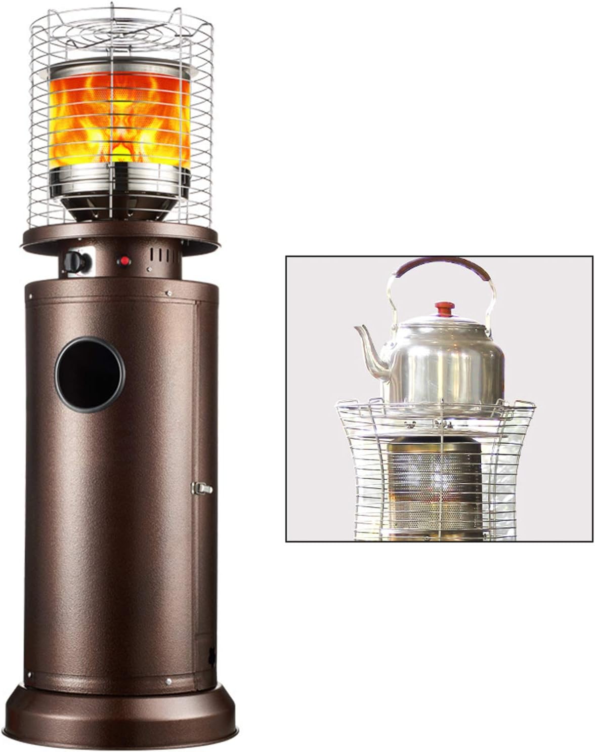 XYQCPJ Stehen Terrassenheizung, Tragbar Terrassenstrahler Innen- Und AußEnbereich Adjustable Temperature Kann Wasser Kochen FüR Garten Pavillon Veranda Heizpilz