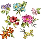 Sizzix Thinlits Dies by Tim Holtz 14/Pkg - Brushstroke Flowers Mini